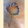 Bracelet manchette tissage de perles d'Asie arc-en-ciel