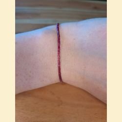 Bracelet perles d'Asie roses