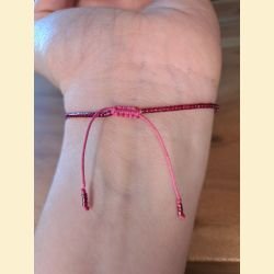 Bracelet perles d'Asie roses