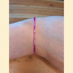 Bracelet perles d'Asie roses