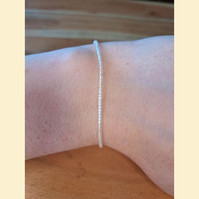 Bracelet perles d'Asie transparentes Bracelet perles d'Asie transparentes