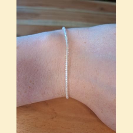 Bracelet perles d'Asie transparentes