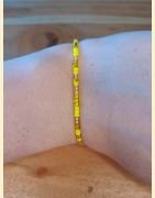 Bracelet rocailles jaunes
