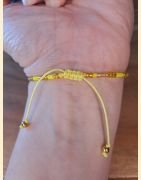Bracelet rocailles jaunes