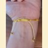 Bracelet rocailles jaunes