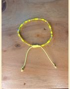 Bracelet rocailles jaunes