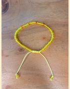 Bracelet rocailles jaunes et orange