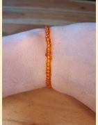Bracelet rocailles orange