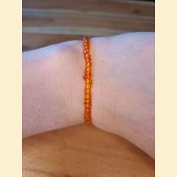 Bracelet rocailles orange