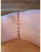 Bracelet rocailles roses