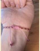 Bracelet rocailles roses