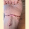 Bracelet rocailles roses
