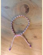 Bracelet rocailles roses