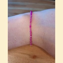 Bracelet rocailles roses