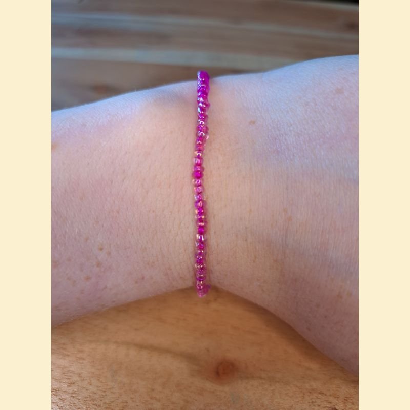 Bracelet rocailles roses Bracelet rocailles roses