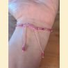 Bracelet rocailles roses