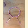 Bracelet rocailles roses