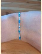 Bracelet rocailles bleu