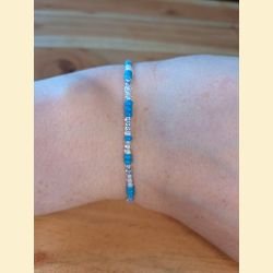 Bracelet rocailles bleu
