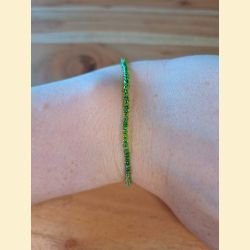 Bracelet rocailles vertes