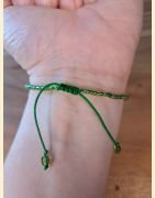 Bracelet rocailles vertes