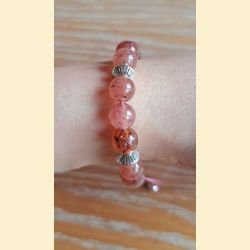Bracelet en quartz fraise