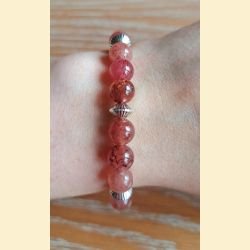 Bracelet en quartz fraise