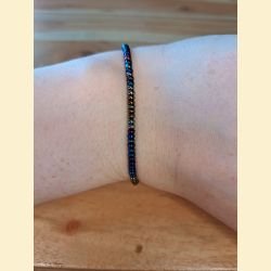 Bracelet rocailles irisé