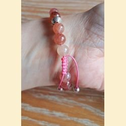 Bracelet en quartz fraise