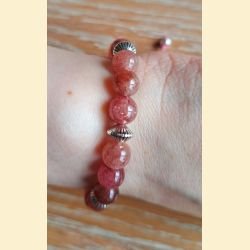 Bracelet en quartz fraise