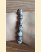 Bracelet en jaspe gris