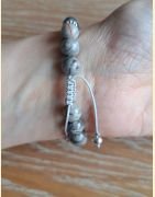 Bracelet en jaspe gris