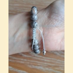 Bracelet en jaspe gris