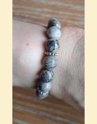 Bracelet en jaspe gris