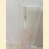 Boucles d’oreilles chute de cristal blanc