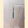 Boucle d'oreilles Chute de cristal bleu-vert