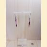 Boucle d'oreilles Chute de cristal rose