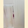 Boucle d'oreilles Chute de cristal rose