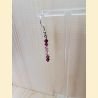 Boucle d'oreilles Chute de cristal rose