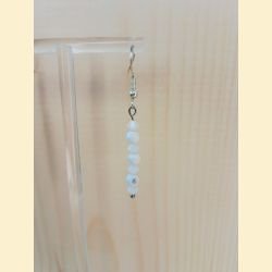 Boucles d'oreilles Chute de pierre et de cristal howlite