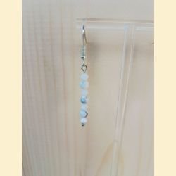 Boucles d'oreilles Chute de pierre et de cristal howlite