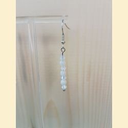 Boucles d'oreilles Chute de pierre et de cristal pierre de lune
