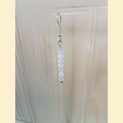 Boucles d'oreilles Chute de pierre et de cristal pierre de lune