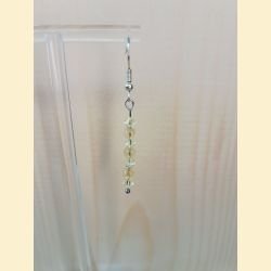 Boucles d'oreilles Chute de pierre et de cristal citrine
