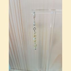 Boucles d'oreilles Chute de pierre et de cristal citrine