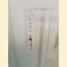 Boucles d'oreilles Chute de pierre et de cristal opale rose