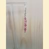 Boucles d'oreilles Chute de pierre et de cristal rhodonite