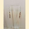 Boucles d'oreilles Chute de pierre et de cristal agate crazy lace