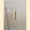 Boucles d'oreilles Chute de pierre et de cristal agate crazy lace