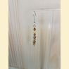 Boucles d'oreilles Chute de pierre et de cristal agate crazy lace